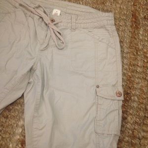 Khaki Cotton Summer Arizona Capri Pants